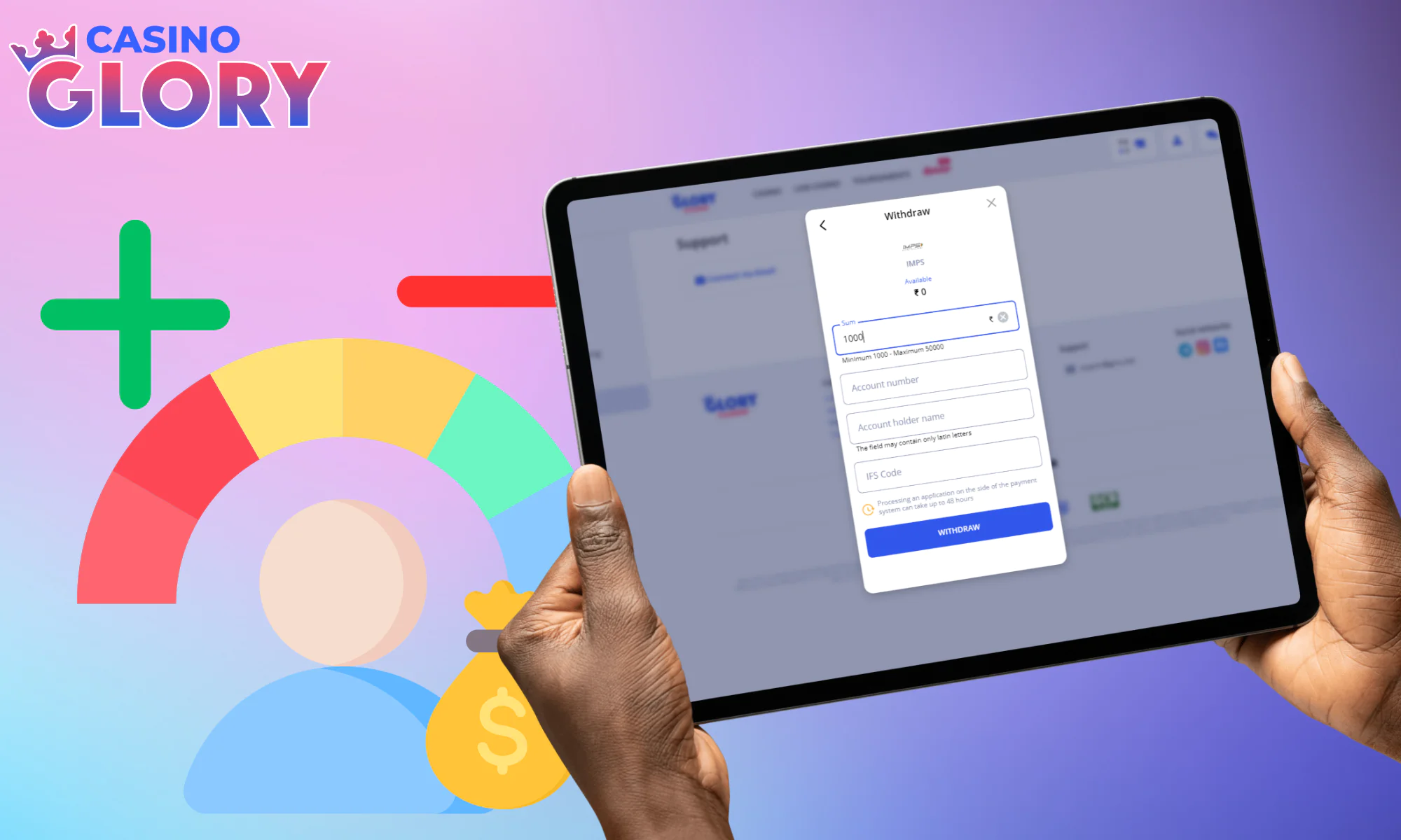 Glory Casino withdrawal limits